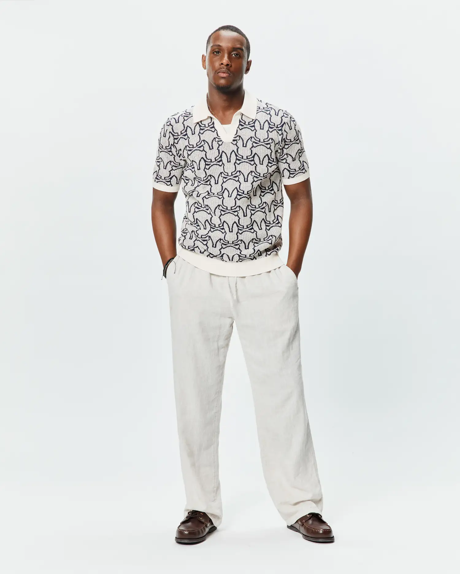 MENS SIDNEY OVERSIZED KNIT POLO - MT0100264