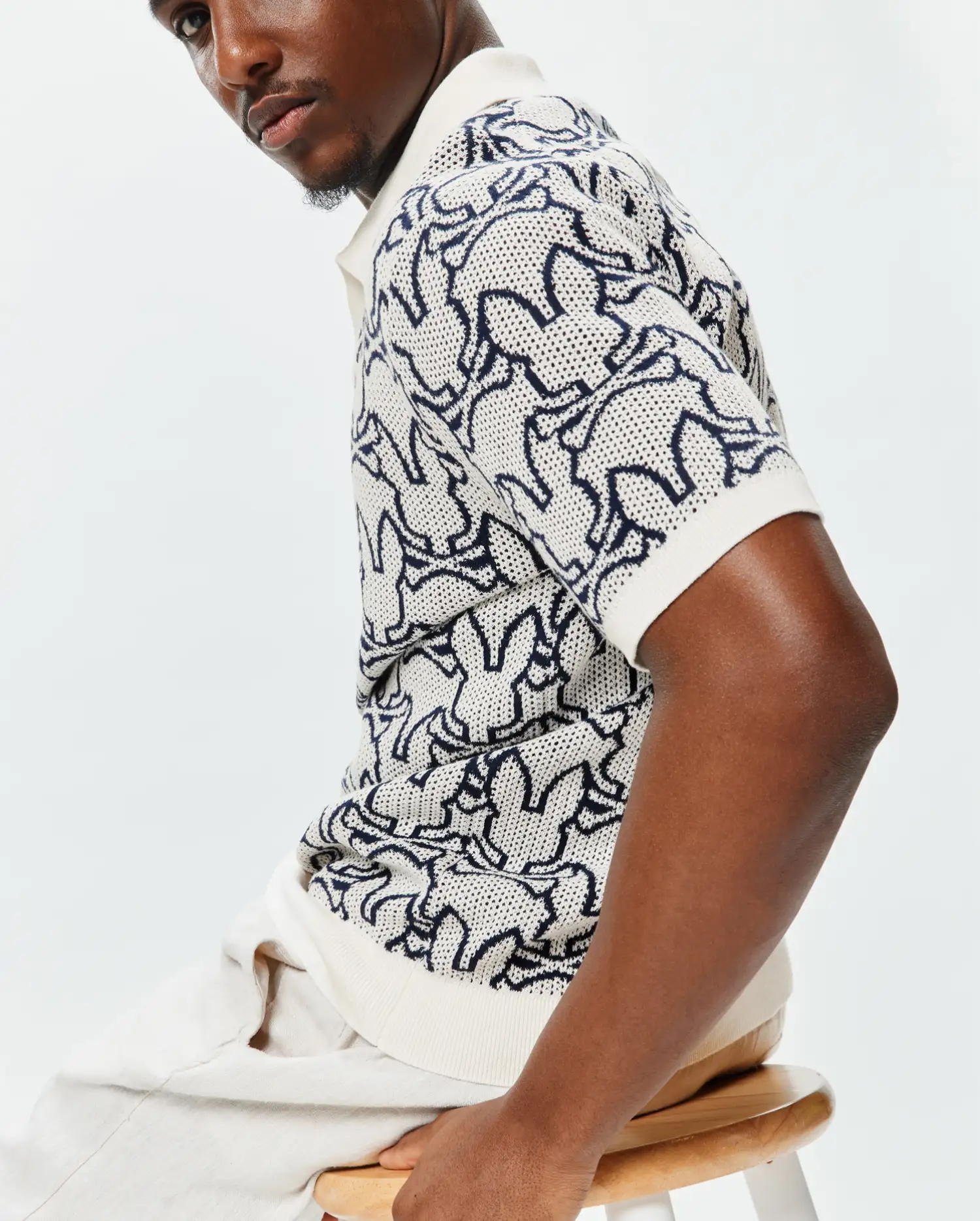 MENS SIDNEY OVERSIZED KNIT POLO - MT0100264 - Image 2