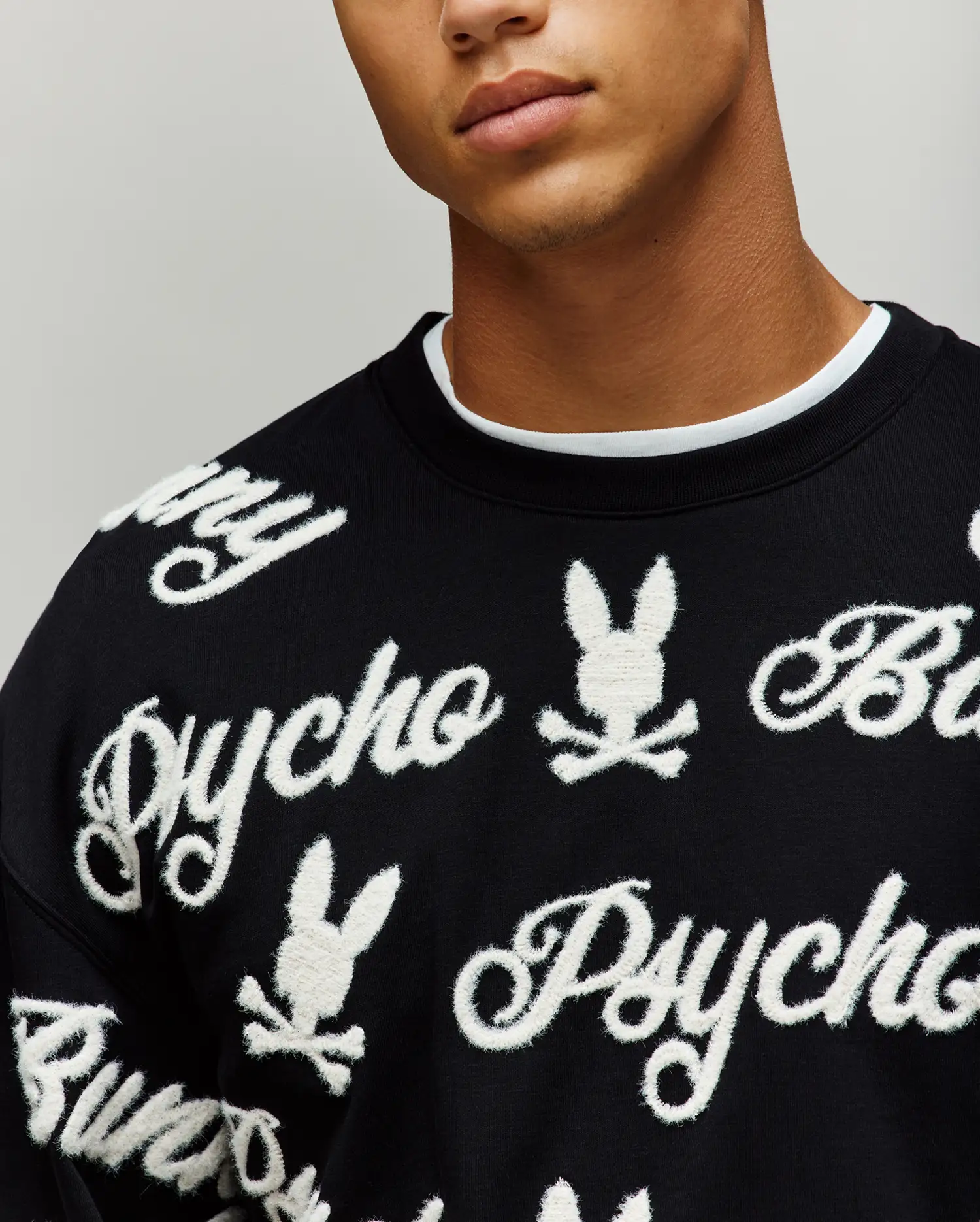 MENS SKYLAR ALL OVER FUZZY CREW - MT0500104 - Image 2