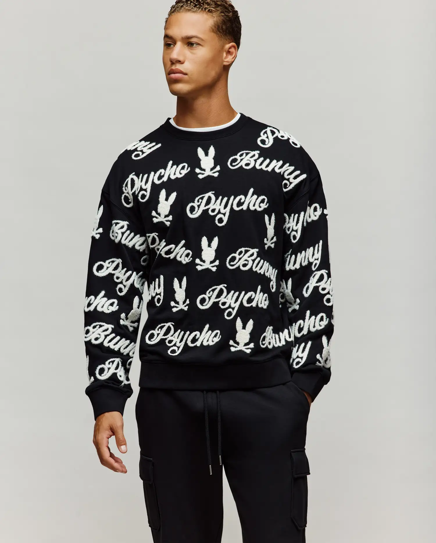 MENS SKYLAR ALL OVER FUZZY CREW - MT0500104 - Image 3